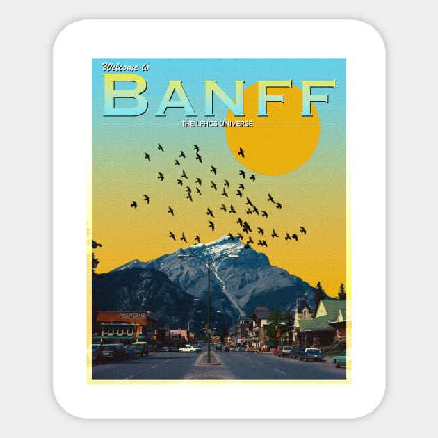 POSTCARD: BANFF. Sticker by LFHCS